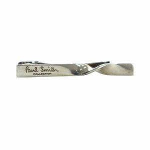 Paul Smith COLLECTION Twist Plate タイバー タイピン クリップ式 アクセサリー 刻印 ロゴ スパイラル ねじれ シルバー色 GY18