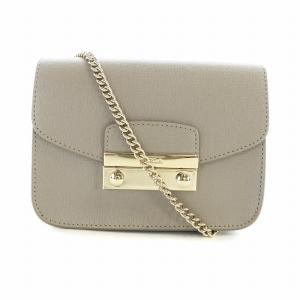 メトロポリタン ショルダーバッグ 斜めがけ ゴールドチェーン PVC ロゴ グレー GY27 /MQ