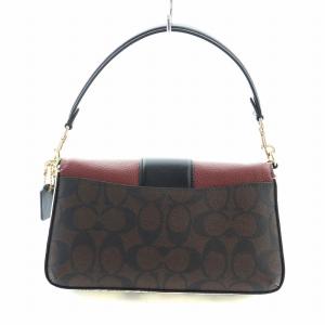 COACH ミニ グレース クロスボディ・シグネチャー キャンバス ハンド ショルダーバッグ 2WAY ロゴ 赤 レッド