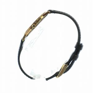 SEIKO ドルチェ Dolce 腕時計 ウォッチ クォーツ レザーベルト ロゴ ゴールド色 黒 ブラック 7731-7010