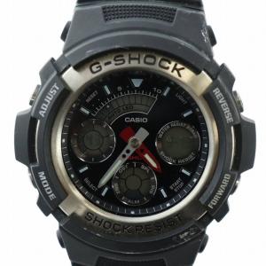 腕時計 ウォッチ クォーツ アナデジ デイト カレンダー付き 黒 ブラック AW-590 GY18 /MQ