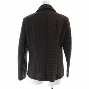 BURBERRY LONDON キルティングジャケット 中綿 長袖 ノバチェック 総裏地 ロゴ 40 M 茶 ブラウン GY18 /MQ