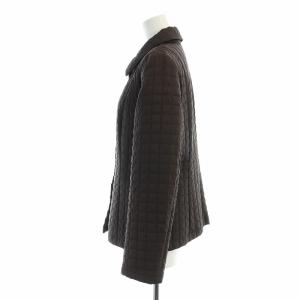 BURBERRY LONDON キルティングジャケット 中綿 長袖 ノバチェック 総裏地 ロゴ 40 M 茶 ブラウン GY18 /MQ