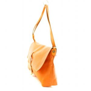 IL BISONTE ハンドバッグ ワンショルダー レザー ロゴ  オレンジ 5452305111