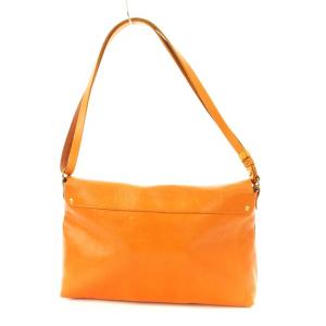 IL BISONTE ハンドバッグ ワンショルダー レザー ロゴ  オレンジ 5452305111