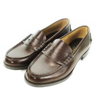 靴 シューズ コインローファー レザー 22.5cm EE 茶 ブラウン /AH9 GY18