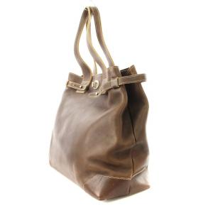 Orobianco トートバッグ レザー ターンロック ブラウン /MM MT GY27