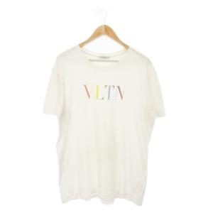 VALENTINO GARAVANI Tシャツ カットソー ラウンドネック 半袖 ロゴ プリント 大きいサイズ XXL 白 ホワイト /MN18