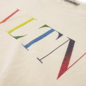 VALENTINO GARAVANI Tシャツ カットソー ラウンドネック 半袖 ロゴ プリント 大きいサイズ XXL 白 ホワイト /MN18