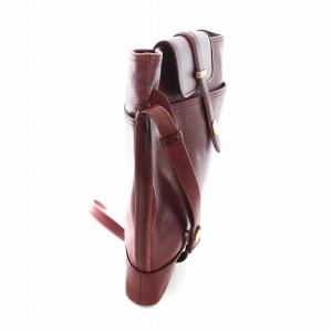 Cartier ショルダーバッグ 斜め掛け ドゥーブルC ロゴ レザー ゴールド金具 赤 レッド GY18 /MQ