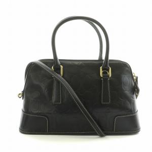 COACH 2way ハンドバッグ ショルダーバッグ シグネチャー レザー ブラック L1S-7011 /NQ GY18