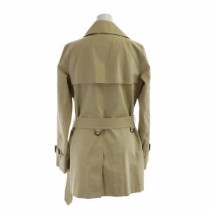BURBERRY LONDON トレンチコート ミドル 長袖 ノバチェック 総裏地 ロゴ 36 XS ベージュ GY18