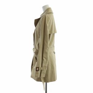 BURBERRY LONDON トレンチコート ミドル 長袖 ノバチェック 総裏地 ロゴ 36 XS ベージュ GY18