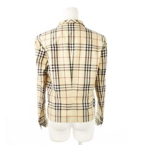 BURBERRY LONDON ジップアップジャケット ナイロン ノバチェック 40 ベージュ