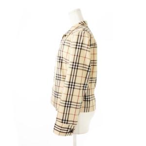 BURBERRY LONDON ジップアップジャケット ナイロン ノバチェック 40 ベージュ