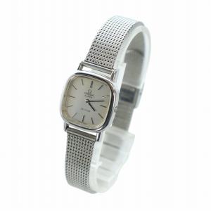 OMEGA ジャンク品 DE VILLE デビル 腕時計 ウォッチ クォーツ スクエア ロゴ シルバー色 GY18