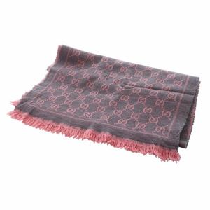 133483 マフラー GG柄 ピンク グレー