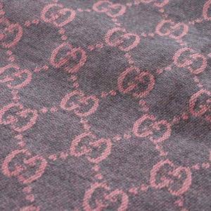 GUCCI 133483 マフラー GG柄 ピンク グレー