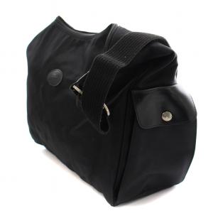 Longchamp ショルダーバッグ ナイロン レザー ロゴ 黒 ブラック /BB MT GY05