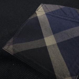 BLACK LABEL CRESTBRIDGE ニットトレーナー クルーネック 丸首 長袖 ポケット ワンポイント チェック L 黒 ブラック /CK22