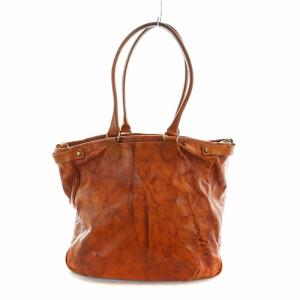 アンカットバウンド Uncut Bound トートバッグ ハンド ロゴ レザー 茶 ブラウン GY27