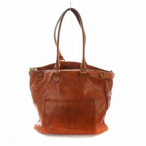 SLOW アンカットバウンド Uncut Bound トートバッグ ハンド ロゴ レザー 茶 ブラウン GY27