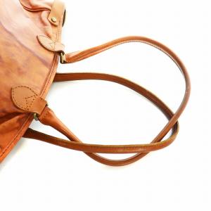 SLOW アンカットバウンド Uncut Bound トートバッグ ハンド ロゴ レザー 茶 ブラウン GY27