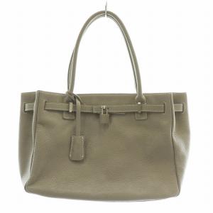 den HAMANO 傳濱野 はんどばっぐ ミーティア トートバッグ ハンドバッグ レザー カデナ グレー