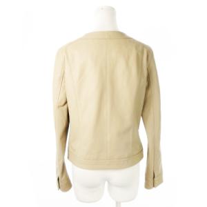 anySiS ライダースジャケット シングル レザー ラムレザー 本革 羊革 3 L ベージュ /CK26 GY27