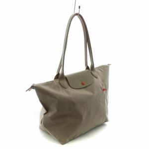 ル プリアージュ トートバッグ ナイロン レザー ロゴ ベージュ 