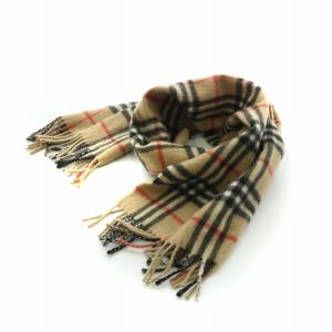 ヴィンテージ カシミヤ マフラー ノバチェック ベージュ