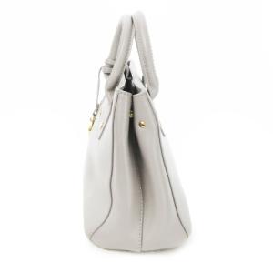 FURLA リンダ ハンドバッグ 2way ショルダーバッグ PVC ロゴチャーム ゴールド金具 グレー /AO8