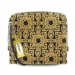 キナート ショルダーバッグ レザー アラベスク柄 総柄 黒 ブラック 茶 ブラウン /BB MT GY18