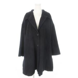 MALTA ロングコート ウール 白タグ 40 ネイビー