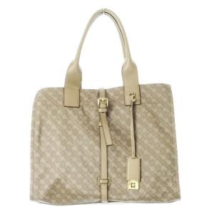 ハンドバッグ ソフティ 切替 レザー ベルト ロゴ 総柄 ベージュ /CK11 GY18