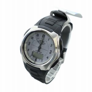 CASIO ウェーブセプター WAVE CEPTOR 腕時計 ウォッチ ソーラー アナデジ ロゴ 黒 ブラック WVA-430J