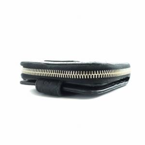 GUCCI マイクログッチシマ 二つ折り財布 ウォレット レザー ロゴ ラウンドファスナー 黒 ブラック GY18