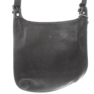 COACH オールドコーチ ヴィンテージ ショルダーバッグ レザー ベルト ロゴ チャーム 黒 ブラック 9135