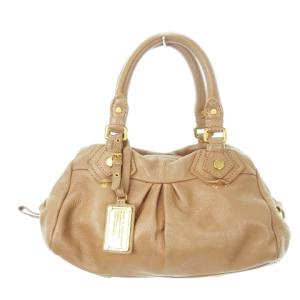 WORKWEAR ハンドバッグ 2way ショルダーバッグ レザー ロゴチャーム付き 茶 ブラウン /MN7