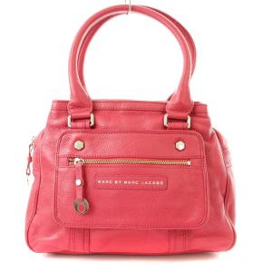 ハンドバッグ レザー ロゴ ピンク /MM MT GY18