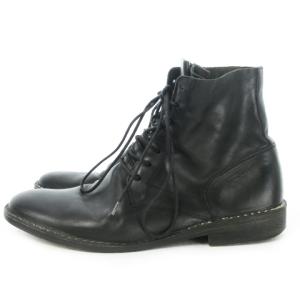 DIESEL BLACK GOLD ショートブーツ レースアップ レザー 43 28cm 黒 ブラック /AO7 GY17