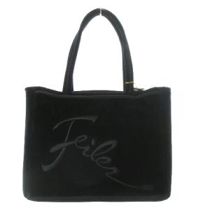 ハンドバッグ トートバッグ シュニール織 ロゴ 黒 ブラック /AO10 GY18