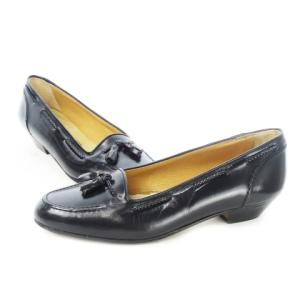 REGAL ローファー モカシン ローヒール タッセル ワンポイント レザー 本革 23.5cm 黒 ブラック /CK4