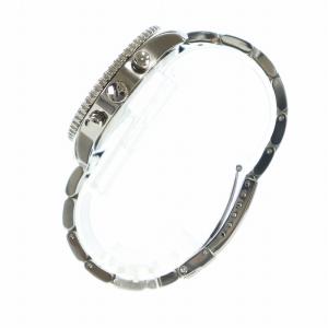 TECHNOS 腕時計 ウォッチ クォーツ クロノグラフ 黒文字盤 ロゴ 回転ベゼル シルバー色 TBKC840 GY18