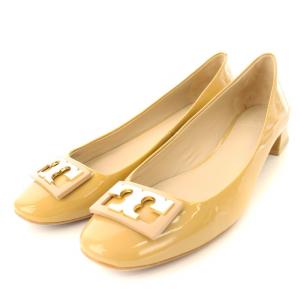 パンプス ローヒール エナメル ロゴ 7.5M 黄 31435 /MM MT GY18