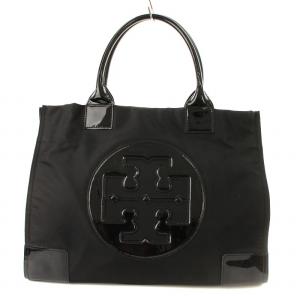 トートバッグ ナイロン エナメル ロゴ 黒 87116 /MM MT GY18