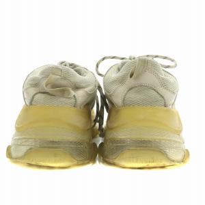 BALENCIAGA TRIPLE S トリプルS ローカットスニーカー シューズ 厚底 ロゴ US8 27cm 白 ホワイト