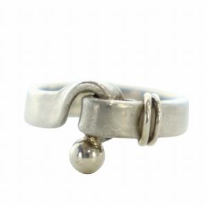 TIFFANY&Co. フック＆アイ リング 指輪 アクセサリー ロゴ Silver925 10号 シルバー色 GY11 /MQ