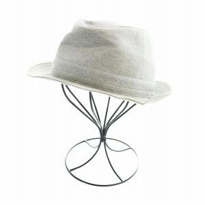 中折れ帽 ソフト帽 ハット 帽子 ロゴ 57cm グレー 0E33B0070196 GY18 /MQ