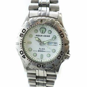 アルバ アクアギア ALBA  AQUAGEAR 200M ダイバーズ ウォッチ 腕時計 クォーツ デイデイト